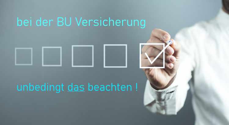 Bild BU Checkliste - Was wichtig